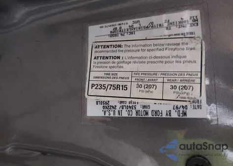 1997 Ford Explorer Eddie Bauer/Limited/Xl/Xlt from USA, damaged, VIN 1FMDU34EXVUC52198